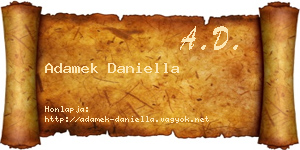 Adamek Daniella névjegykártya
